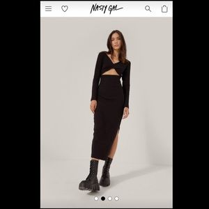 Nasty Gal Cutout bodycon Midi dress